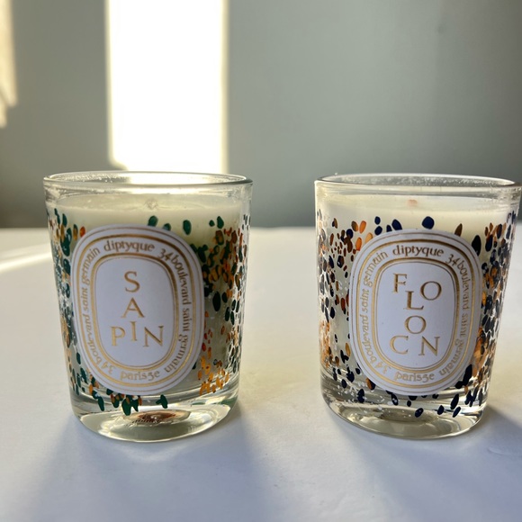 diptyque Accents 2x Diptyque Candles Sapin And Flocon 24oz Each No